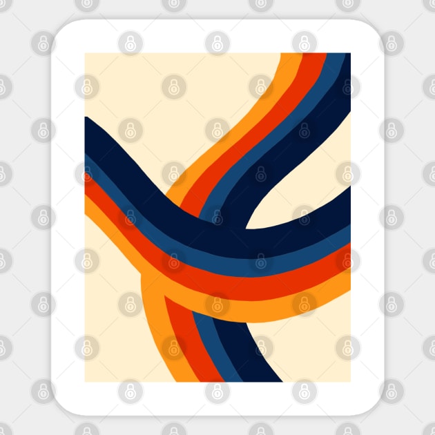 Retro Abstract Roller Coaster Sticker by KathrinLegg
